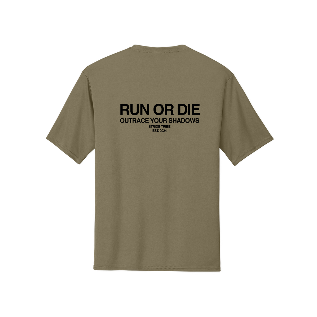 Run or Die Core Performance Tee - Brown