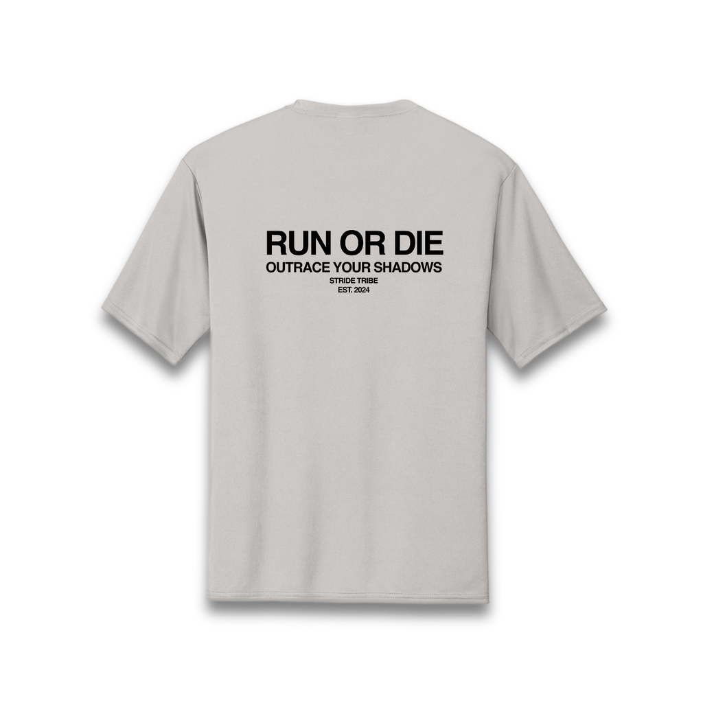 Run or Die Core Performance Tee - Silver