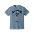 Born to Endure Casual Tee in Blue Jean, front