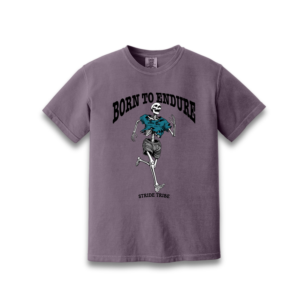 Born to Endure Casual Tee in Dusk, front