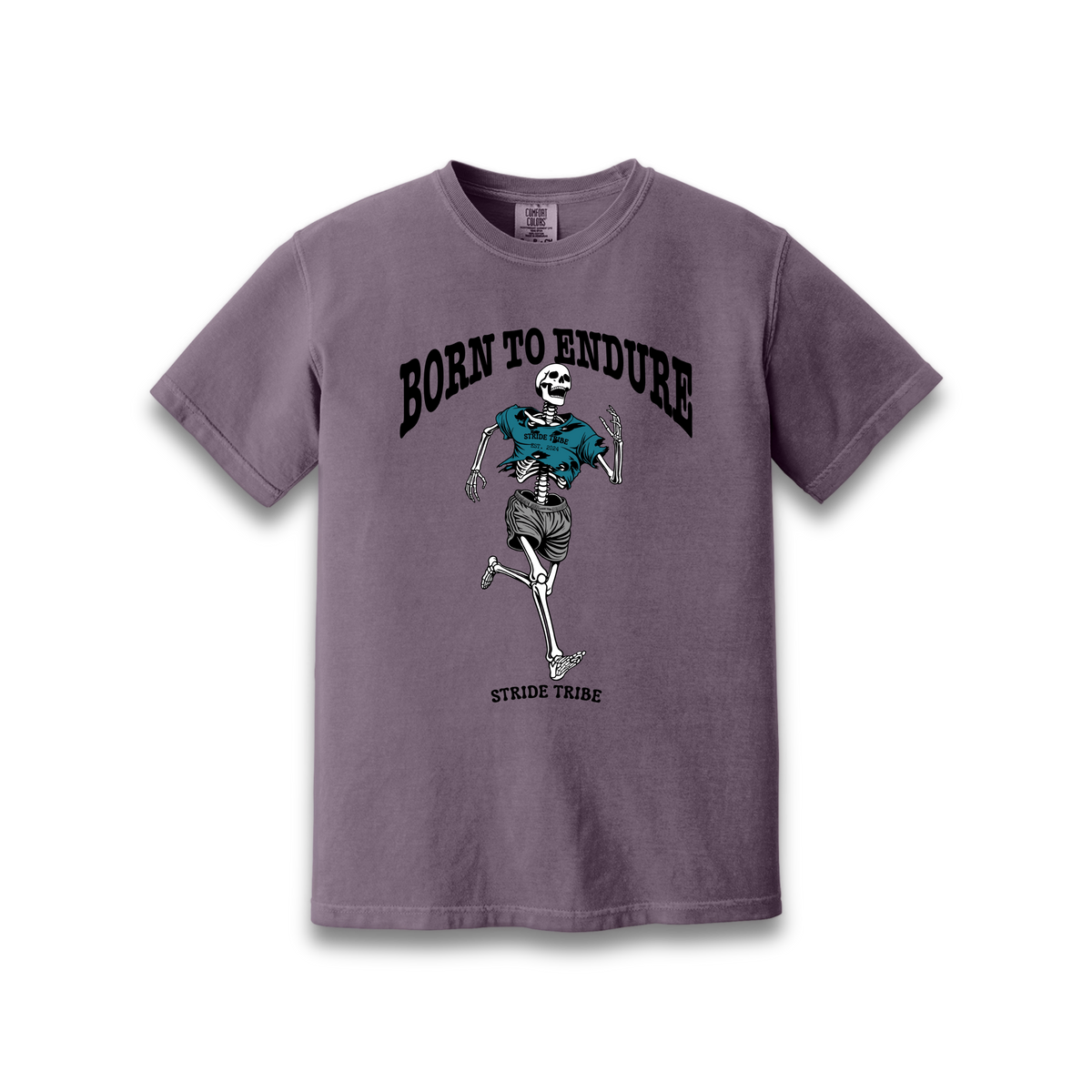 Born to Endure Casual Tee in Dusk, front