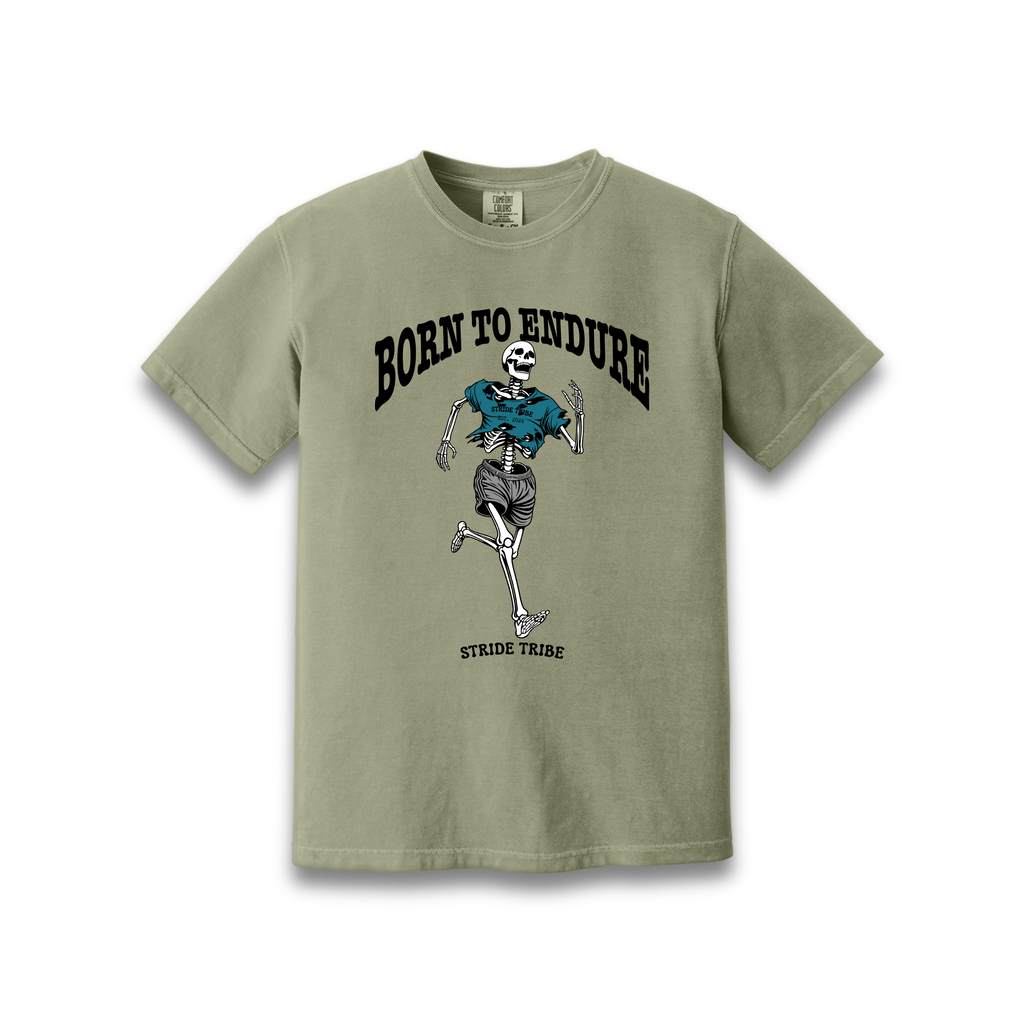 Born to Endure Casual Tee in Sandstone, front