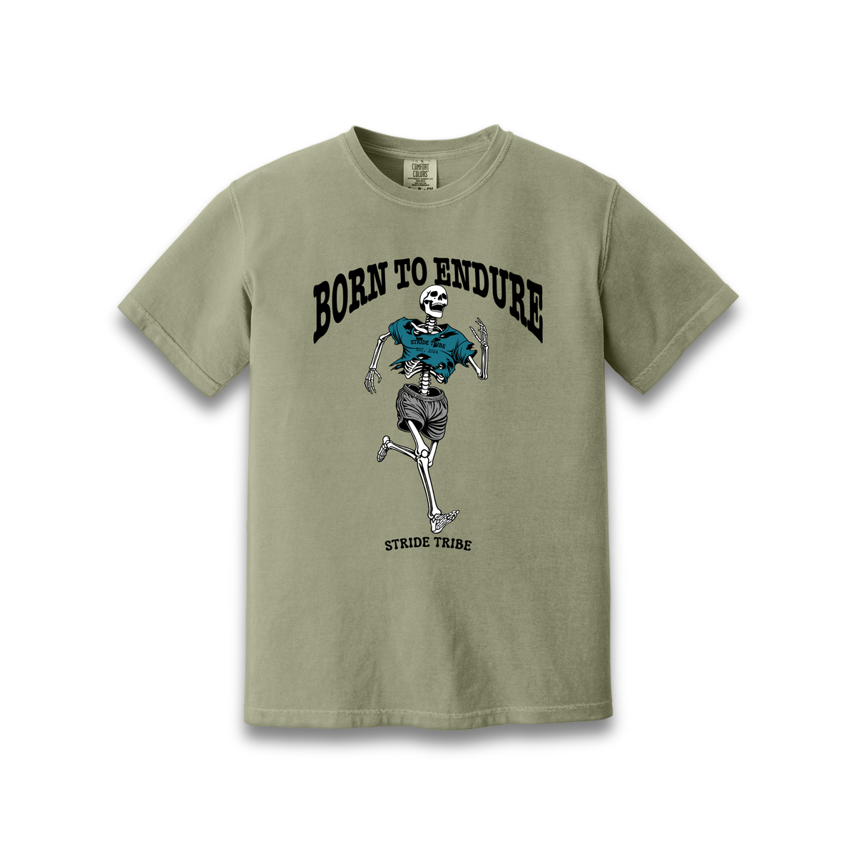 Born to Endure Casual Tee in Sandstone, front