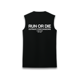 Run or Die Core Performance Sleeveless Tank - Black