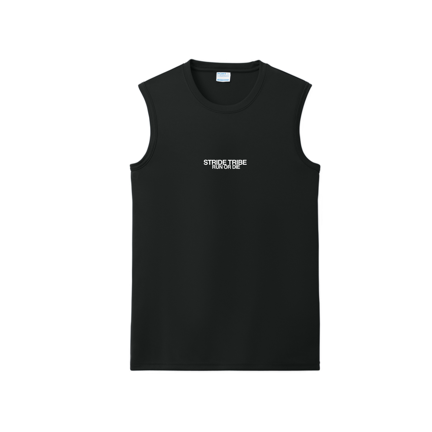 Run or Die Core Performance Sleeveless Tank - Black
