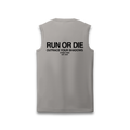 Run or Die Core Performance Sleeveless Tank - Silver