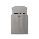 Run or Die Core Performance Sleeveless Tank - Silver