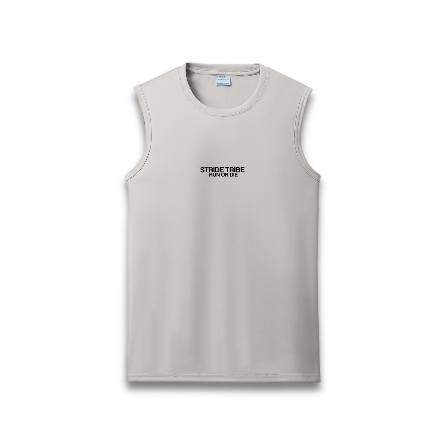 Run or Die Core Performance Sleeveless Tank - Silver