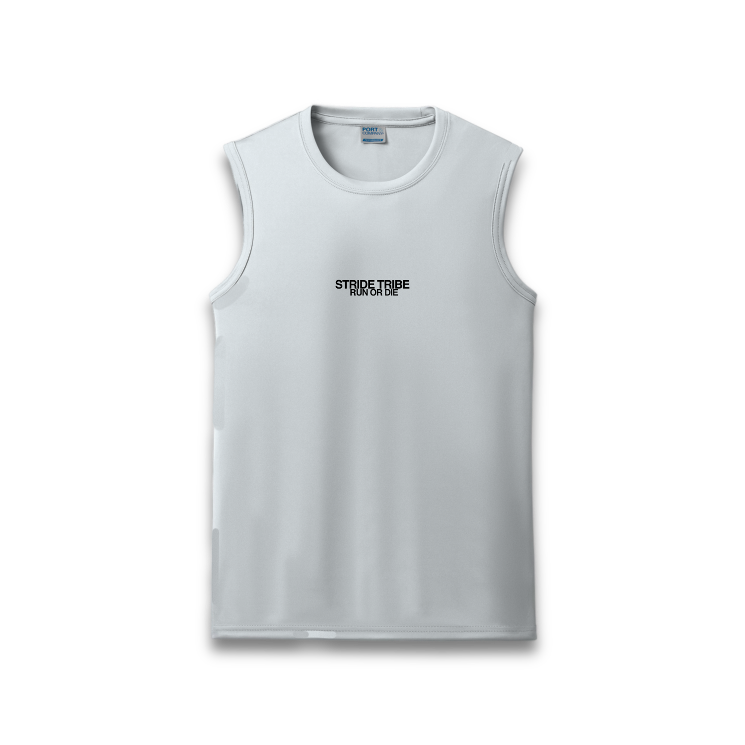 Run or Die Core Performance Sleeveless Tank - White